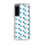 スリムプロテクションケース［ Stripe Hearts - Blue ］
