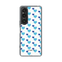 スリムプロテクションケース［ Stripe Hearts - Blue ］