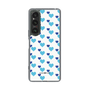 スリムプロテクションケース［ Stripe Hearts - Blue ］
