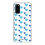 スリムプロテクションケース［ Stripe Hearts - Blue ］