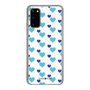 スリムプロテクションケース［ Stripe Hearts - Blue ］