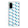 スリムプロテクションケース［ Stripe Hearts - Blue ］