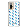 スリムプロテクションケース［ Stripe Hearts - Blue ］