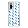 スリムプロテクションケース［ Stripe Hearts - Blue ］