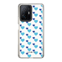 スリムプロテクションケース［ Stripe Hearts - Blue ］