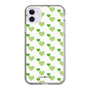 スリムプロテクションケース［ Stripe Hearts - Green ］