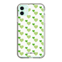 スリムプロテクションケース［ Stripe Hearts - Green ］