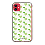 スリムプロテクションケース［ Stripe Hearts - Green ］