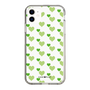 スリムプロテクションケース［ Stripe Hearts - Green ］
