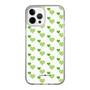 スリムプロテクションケース［ Stripe Hearts - Green ］