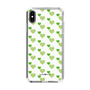 スリムプロテクションケース［ Stripe Hearts - Green ］