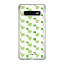 スリムプロテクションケース［ Stripe Hearts - Green ］