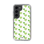 スリムプロテクションケース［ Stripe Hearts - Green ］