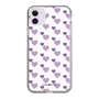 スリムプロテクションケース［ Stripe Hearts - Purple ］