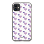 スリムプロテクションケース［ Stripe Hearts - Purple ］