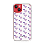 スリムプロテクションケース［ Stripe Hearts - Purple ］