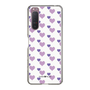 スリムプロテクションケース［ Stripe Hearts - Purple ］