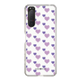 スリムプロテクションケース［ Stripe Hearts - Purple ］