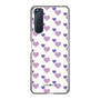 スリムプロテクションケース［ Stripe Hearts - Purple ］