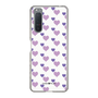 スリムプロテクションケース［ Stripe Hearts - Purple ］