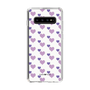スリムプロテクションケース［ Stripe Hearts - Purple ］