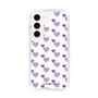 スリムプロテクションケース［ Stripe Hearts - Purple ］