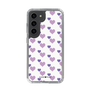 スリムプロテクションケース［ Stripe Hearts - Purple ］