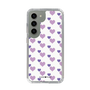 スリムプロテクションケース［ Stripe Hearts - Purple ］