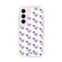 スリムプロテクションケース［ Stripe Hearts - Purple ］