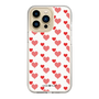 スリムプロテクションケース［ Stripe Hearts - Red ］