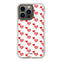 スリムプロテクションケース［ Stripe Hearts - Red ］