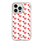 スリムプロテクションケース［ Stripe Hearts - Red ］