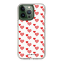 スリムプロテクションケース［ Stripe Hearts - Red ］