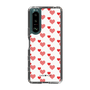 スリムプロテクションケース［ Stripe Hearts - Red ］