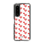 スリムプロテクションケース［ Stripe Hearts - Red ］