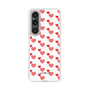 スリムプロテクションケース［ Stripe Hearts - Red ］