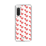 スリムプロテクションケース［ Stripe Hearts - Red ］