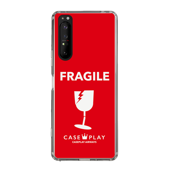 スリムプロテクションケース［ FRAGILE - Red ］