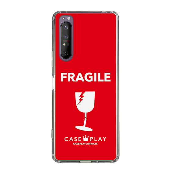 スリムプロテクションケース［ FRAGILE - Red ］