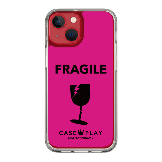 スリムプロテクションケース［ FRAGILE - Pink ］
