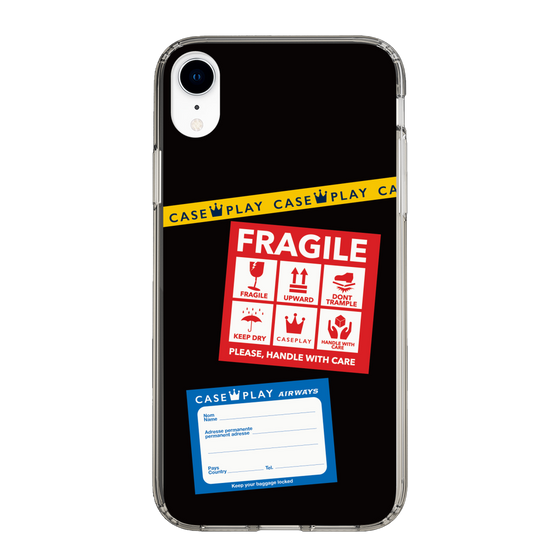 スリムプロテクションケース［ FRAGILE Stickers - Black ］