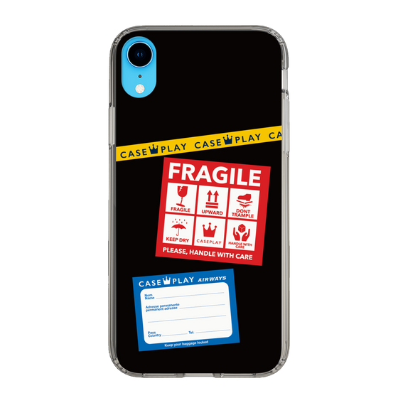 スリムプロテクションケース［ FRAGILE Stickers - Black ］