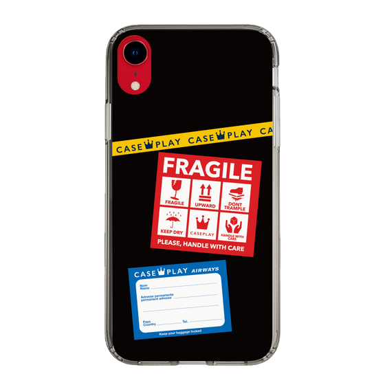 スリムプロテクションケース［ FRAGILE Stickers - Black ］