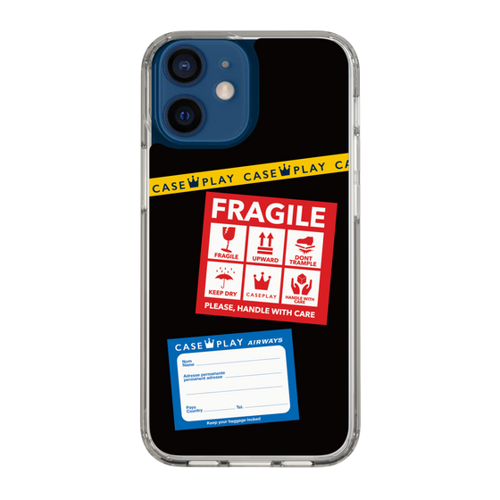 スリムプロテクションケース［ FRAGILE Stickers - Black ］