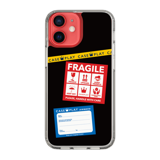 スリムプロテクションケース［ FRAGILE Stickers - Black ］