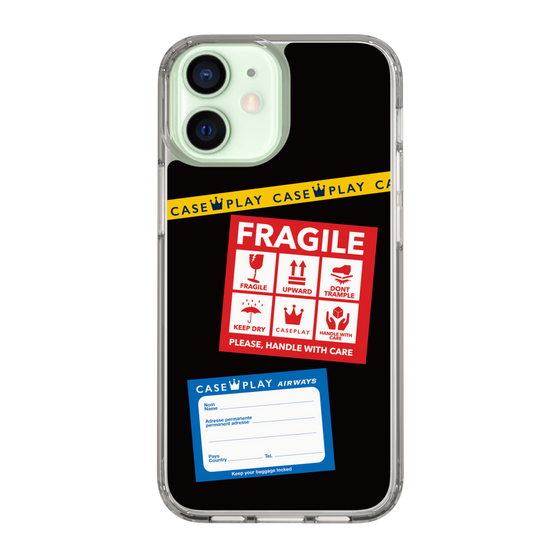スリムプロテクションケース［ FRAGILE Stickers - Black ］