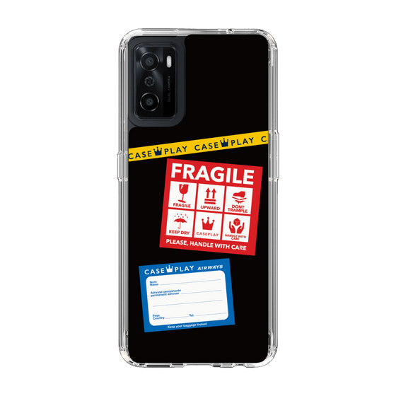 スリムプロテクションケース［ FRAGILE Stickers - Black ］