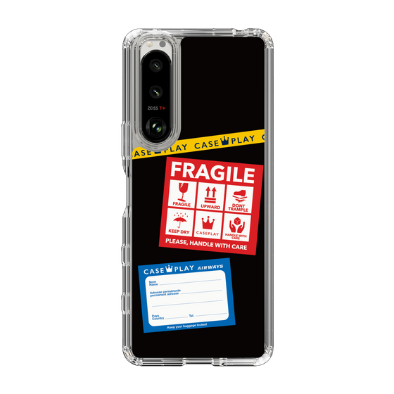 スリムプロテクションケース［ FRAGILE Stickers - Black ］