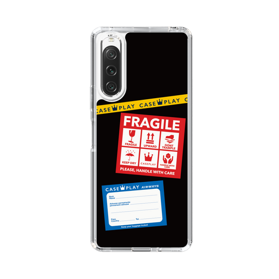 スリムプロテクションケース［ FRAGILE Stickers - Black ］