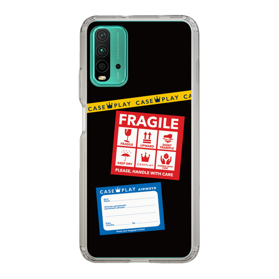 スリムプロテクションケース［ FRAGILE Stickers - Black ］